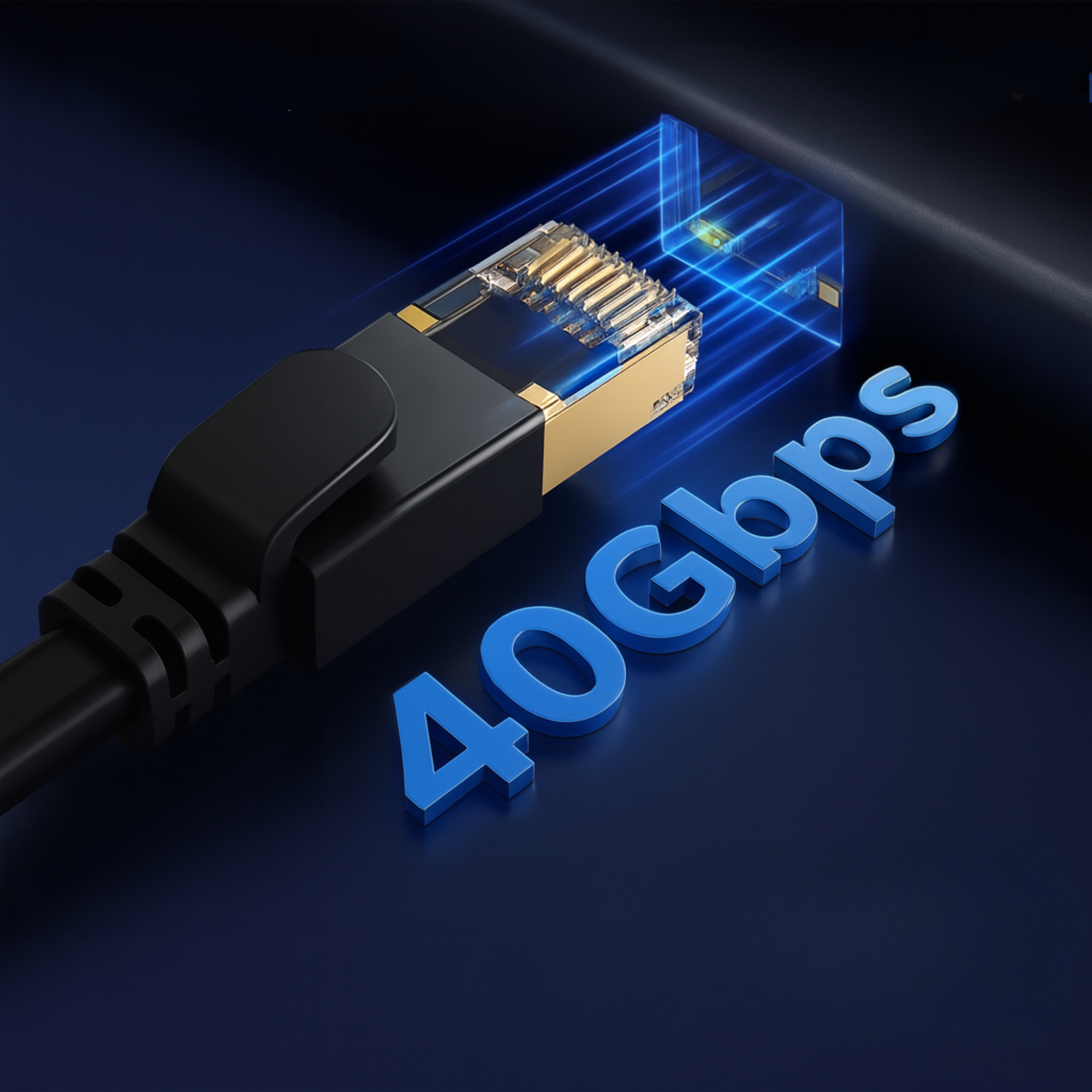 COMPIX Cat8 Ethernet Cable RJ45 Patch Cord 40Gbps 2000MHz Braided Double Shielded LAN – Gigabit Gaming & High-Speed Network Cable (Multiple Lengths) - Image 2