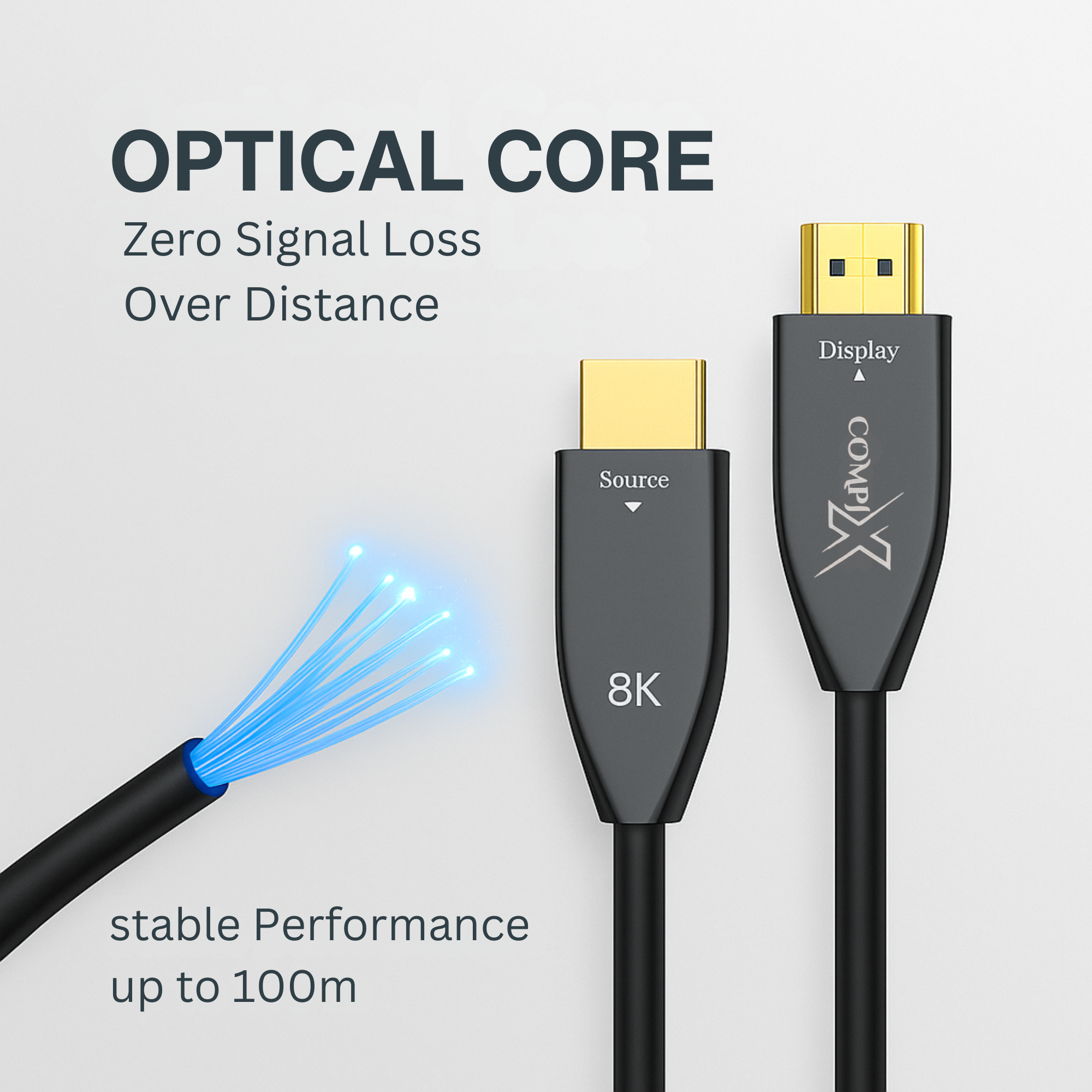 HDMI 2.1 Fiber Optic Cable 50M, High-Speed HDMI Cord 48Gbps, 8K@60Hz, 4K@120/144Hz, Active Optical Supports eARC/Dolby/HDR 10+/HDCP, Compatible with PS5/PS4, Xbox, MacBook Pro, Projector, TV - Image 7