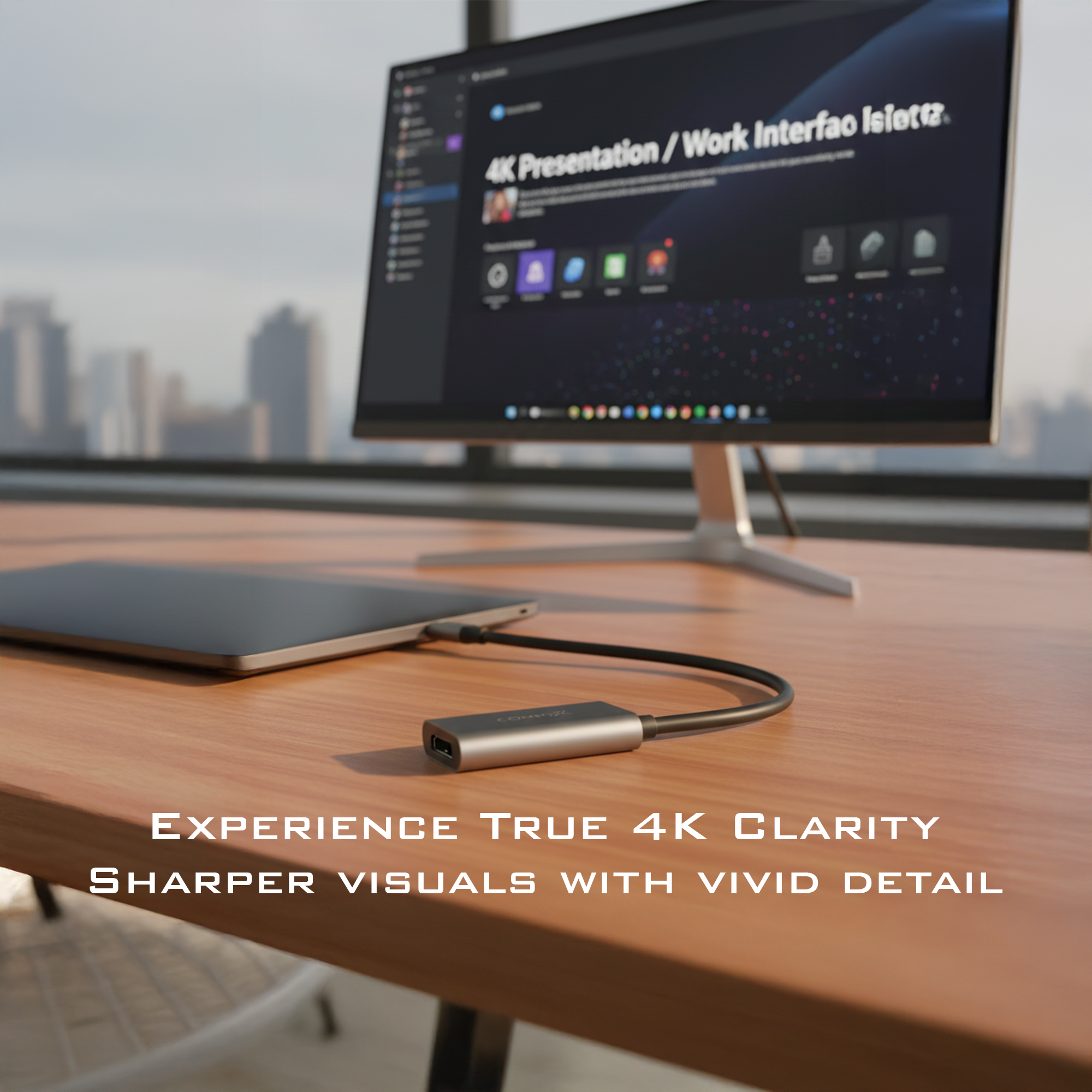 COMPIX USB-C 3.1 to HDMI Adapter 4K@30Hz Aluminum Portable Type-C to HDMI Converter for MacBook, iPad, Galaxy, Surface, XPS & Laptops - Image 9