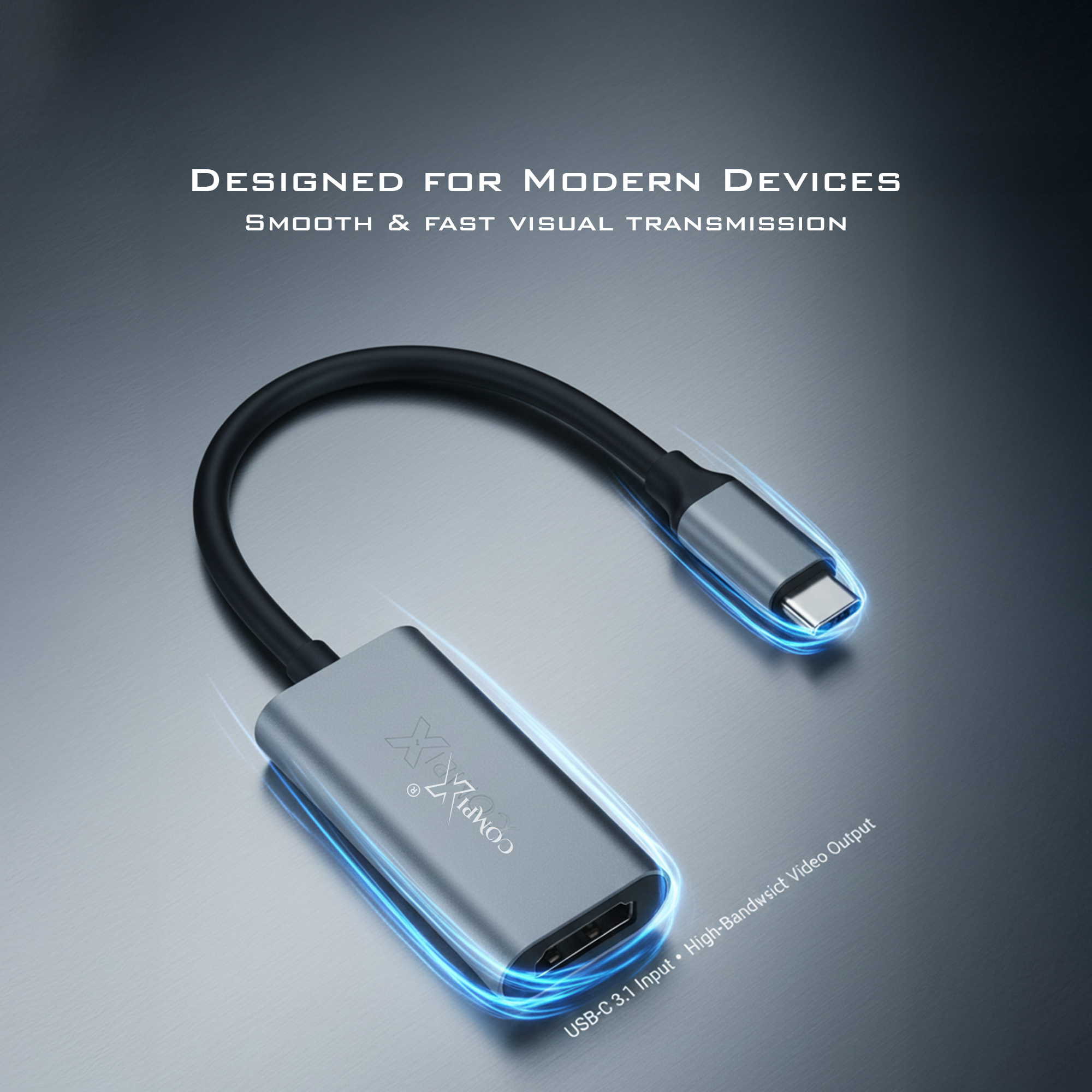 COMPIX USB-C 3.1 to HDMI Adapter 4K@30Hz Aluminum Portable Type-C to HDMI Converter for MacBook, iPad, Galaxy, Surface, XPS & Laptops - Image 8