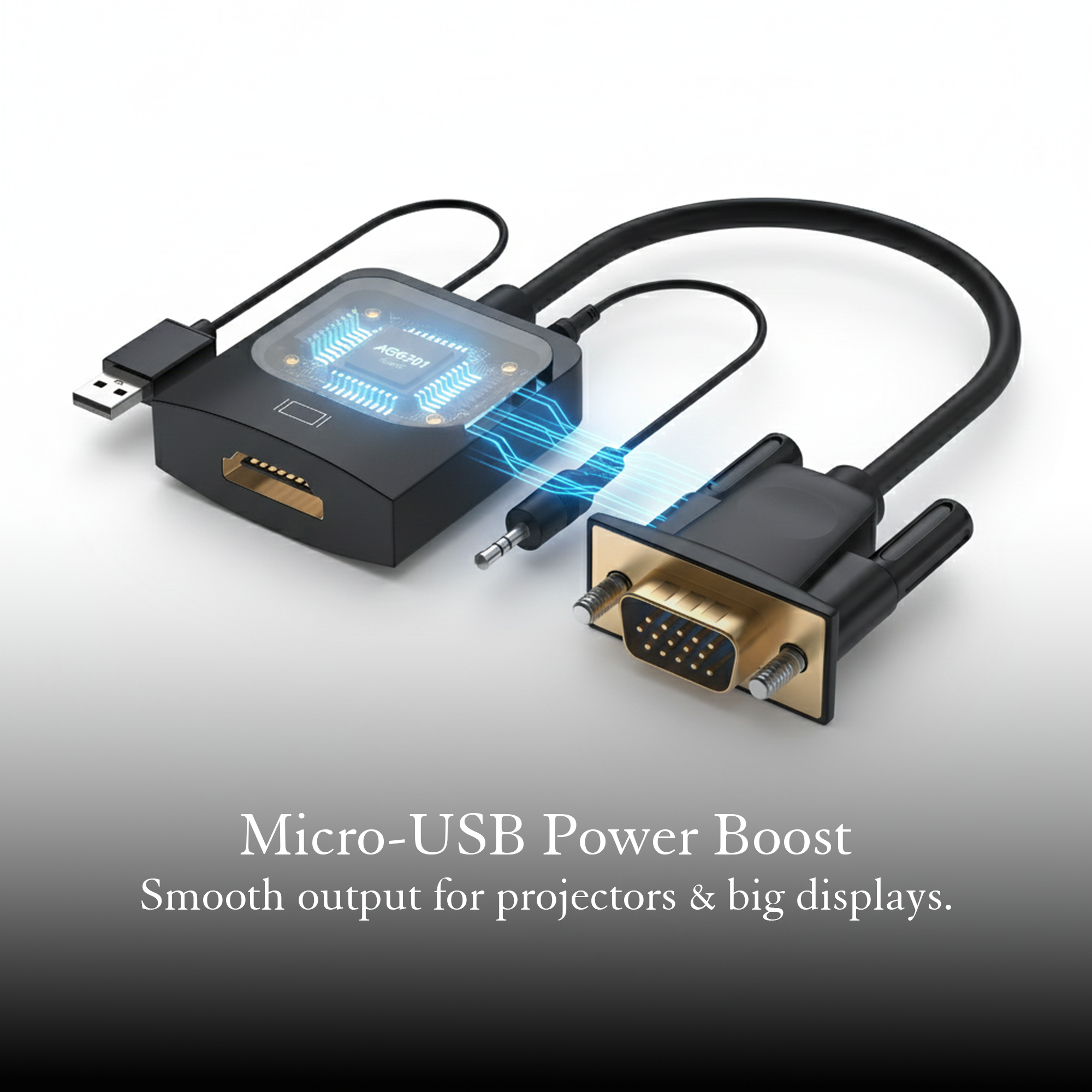 COMPIX VGA to HDMI Converter 1080P 60Hz with Audio & USB Power, VGA to HDMI Adapter with 3.5mm Audio Support for PC, Laptop, Monitor & Projector - Image 7