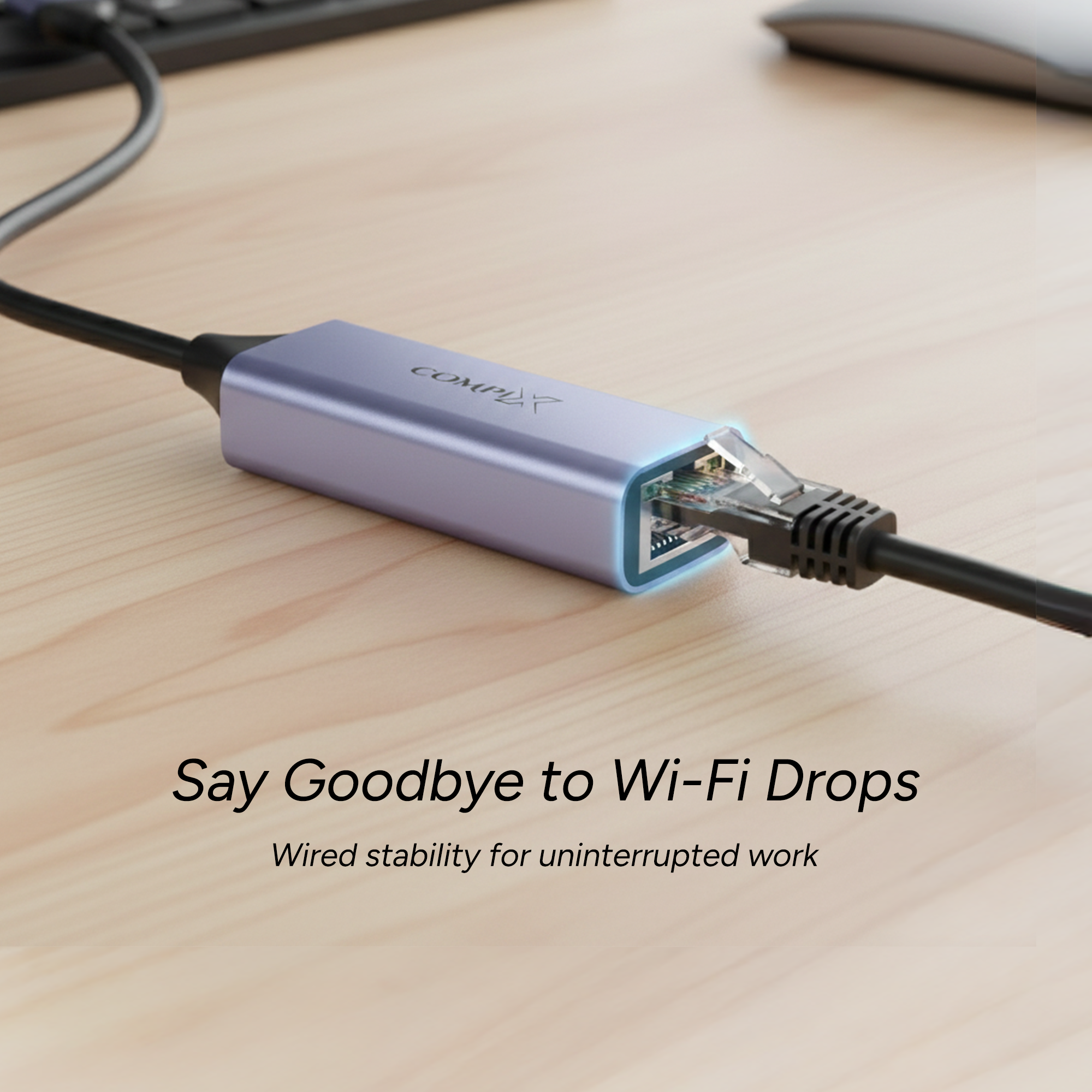 COMPIX USB 3.0 to Ethernet Adapter RJ45 Gigabit 1000Mbps LAN Converter with LED & Aluminium Shell for MacBook, iPad, Windows Laptop, PS5 & Switch - Image 4