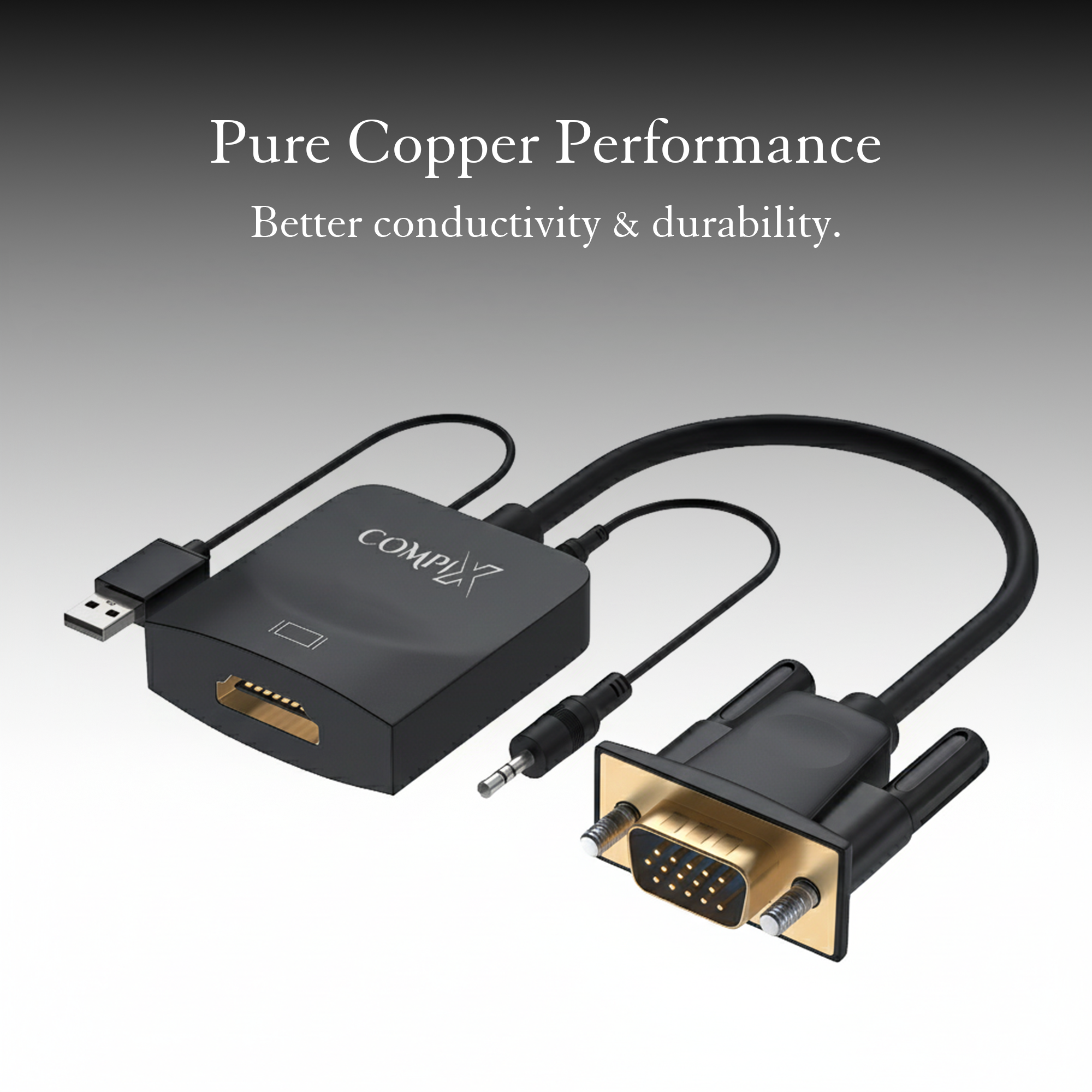 COMPIX VGA to HDMI Converter 1080P 60Hz with Audio & USB Power, VGA to HDMI Adapter with 3.5mm Audio Support for PC, Laptop, Monitor & Projector - Image 6