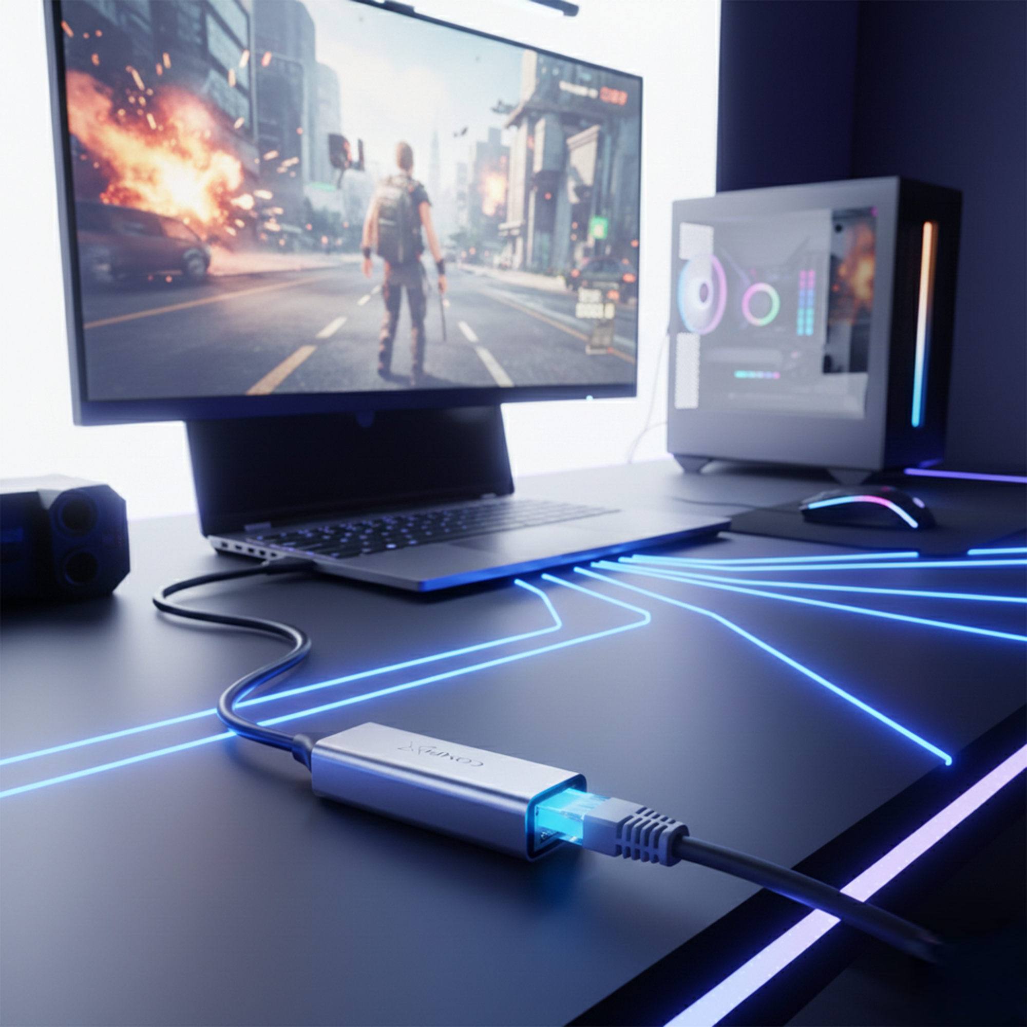 COMPIX USB 3.0 to Ethernet Adapter RJ45 Gigabit 1000Mbps LAN Converter with LED & Aluminium Shell for MacBook, iPad, Windows Laptop, PS5 & Switch - Image 8