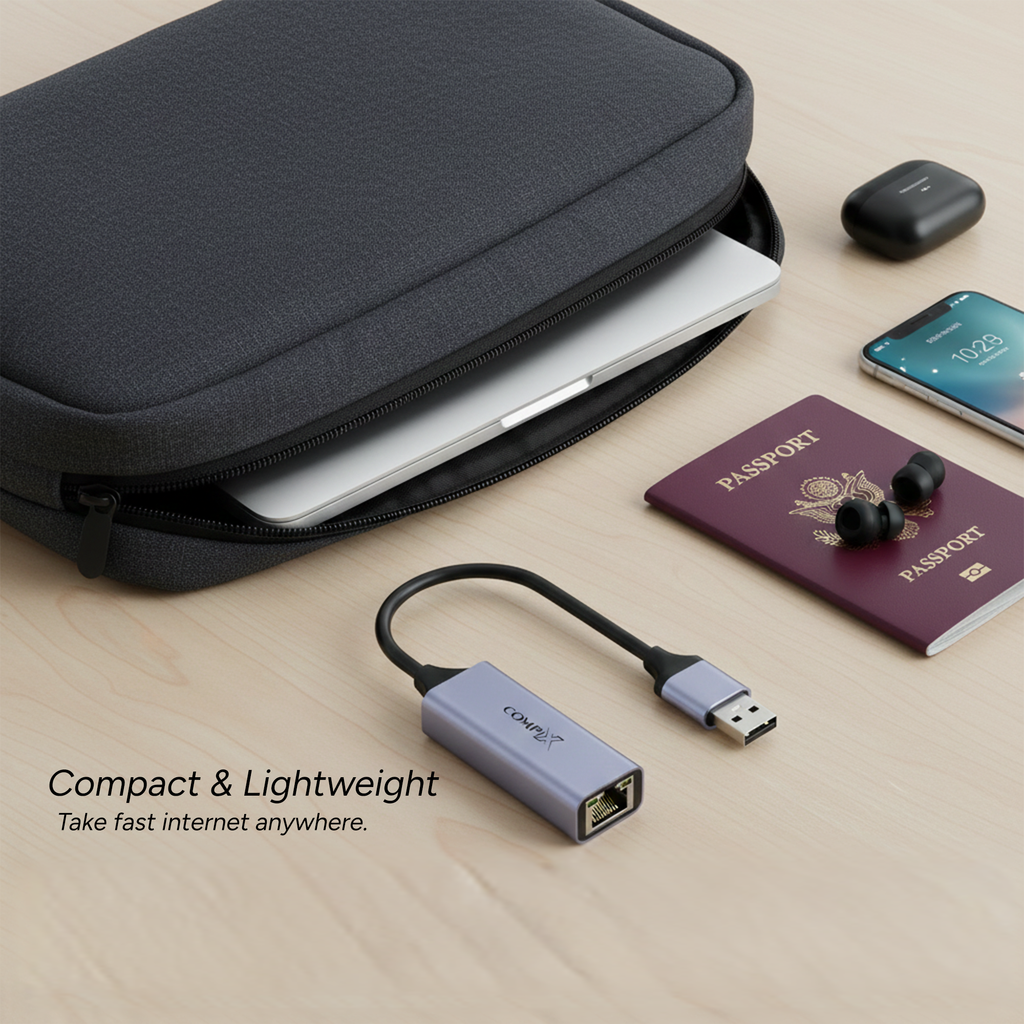 COMPIX USB 3.0 to Ethernet Adapter RJ45 Gigabit 1000Mbps LAN Converter with LED & Aluminium Shell for MacBook, iPad, Windows Laptop, PS5 & Switch - Image 7