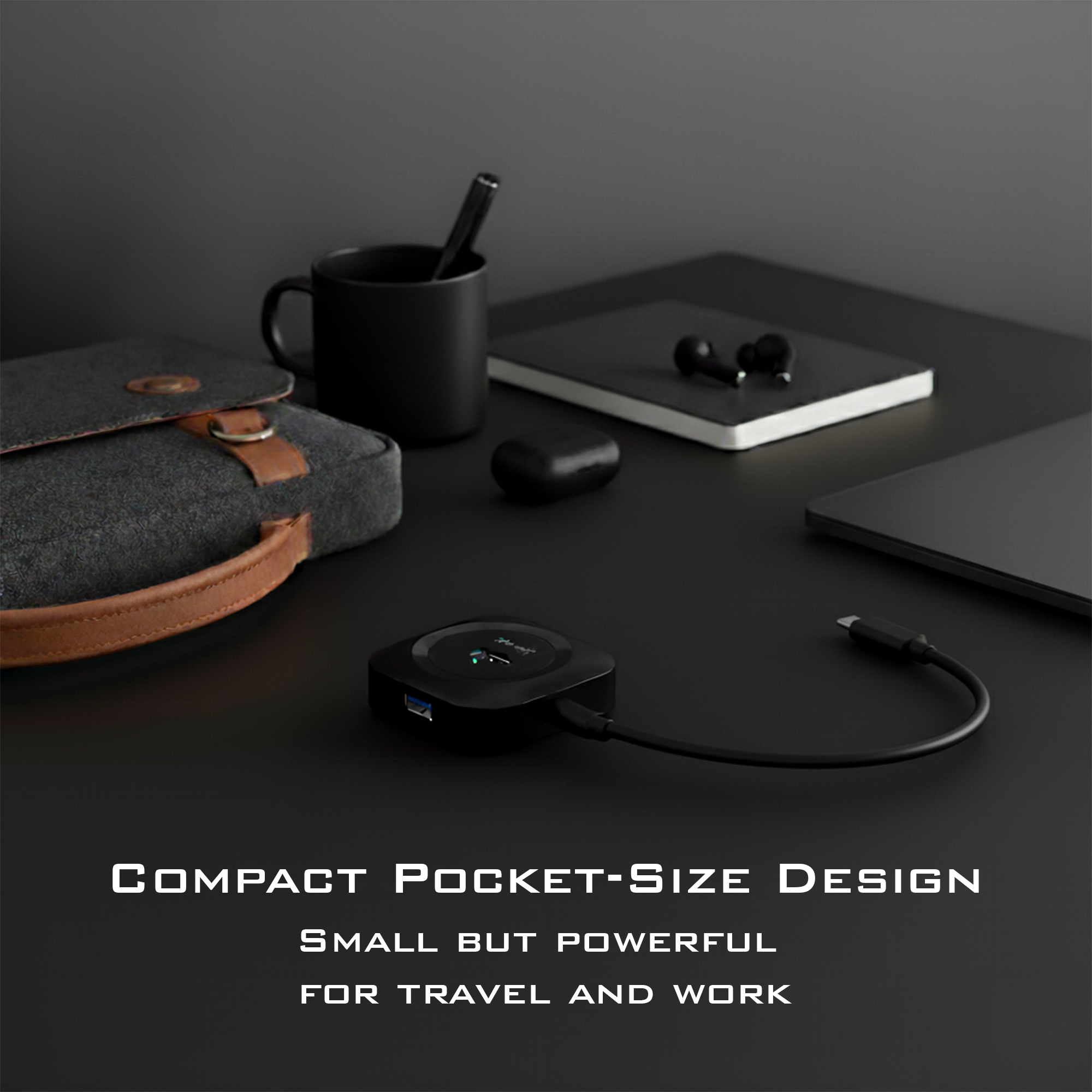 COMPIX USB 3.0 4-Port Hub 5Gbps High-Speed Multiport Adapter with 1m Cable, LED Indicator & Micro-USB Power Input for Laptop, PC, MacBook, PS5 & Smart TV - Image 3