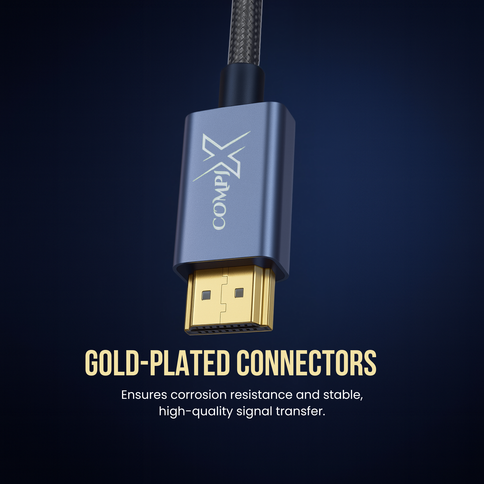 COMPIX USB-C to HDMI Cable 2M 4K@60Hz Type-C / Thunderbolt 3 to HDMI Braided Gold-Plated – Monitor & TV Adapter for MacBook, iPad, Galaxy, Laptop - Image 7