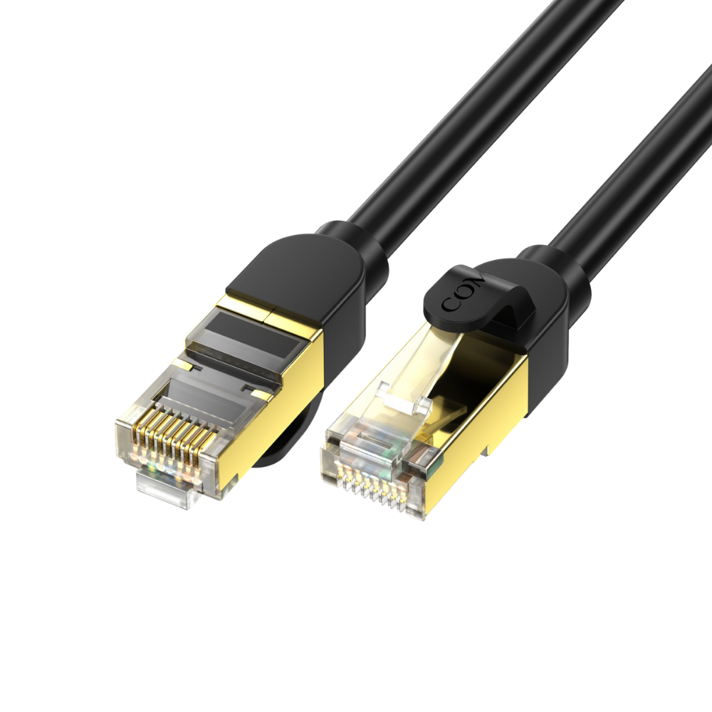 COMPIX Cat6 Ethernet Cable RJ45 High-Speed LAN 1000Mbps + Cat6 SFTP Shielded Options & DisplayPort to VGA Adapter – Multiple Lengths