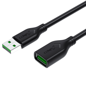 COMPIX USB 2.0 Extension Cable A Male to Female 480Mbps High-Speed Shielded Gold-Plated USB Extender for PC, Laptop, Gaming & Peripherals (Multiple Lengths)