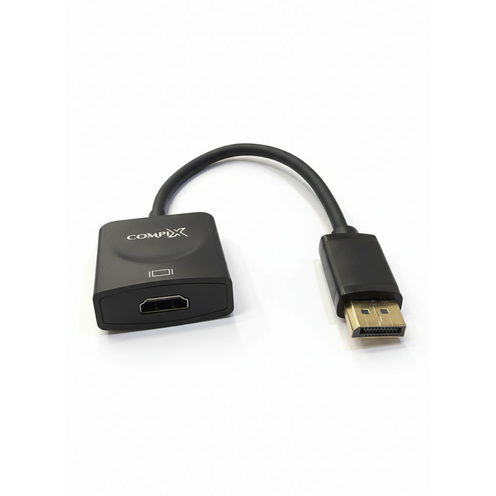 COMPIX DisplayPort to HDMI Adapter 4K@30Hz DP Male to HDMI Female Converter Gold-Plated Plug & Play for Laptop, Monitor & TV