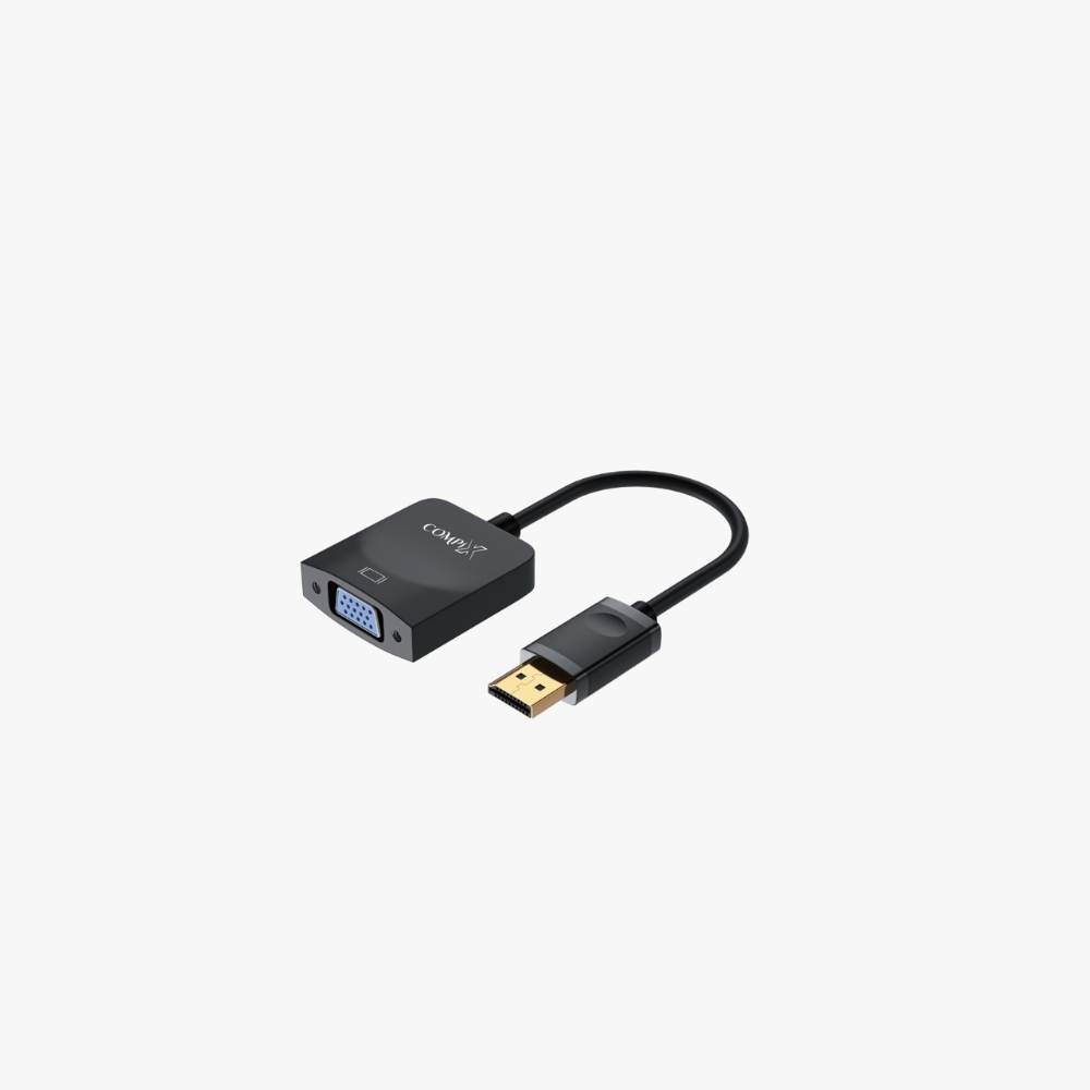 COMPIX DisplayPort to VGA Adapter | DP Male to VGA Female | 1080P 60Hz Plug & Play Converter Cable