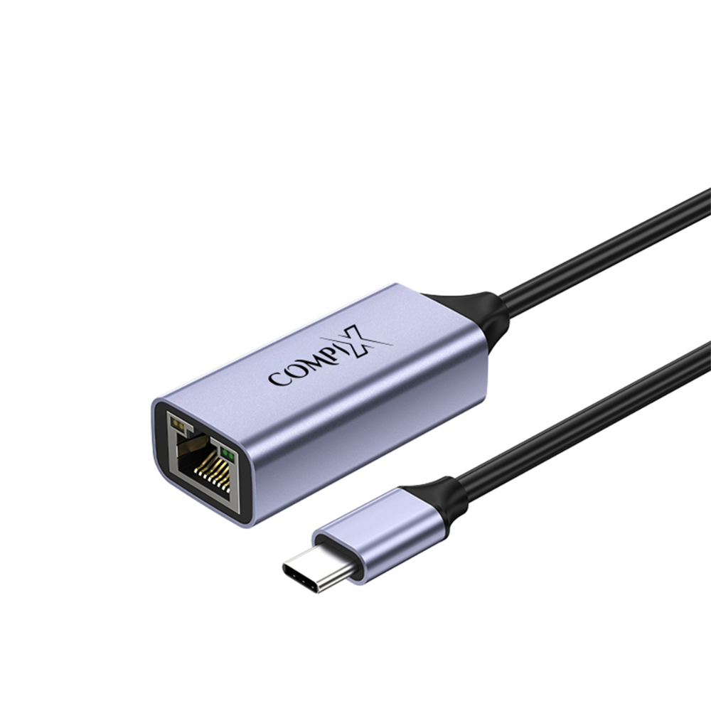 COMPIX USB-C 3.0 to Ethernet Adapter RJ45 Gigabit 1000Mbps LAN Converter Aluminium Alloy for MacBook, iPad, Windows Laptop, Switch & PS5
