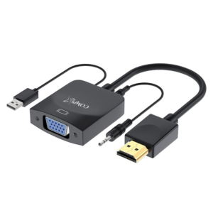 COMPIX HDMI to VGA Converter 1080P 60Hz with Audio & Power, VGA to HDMI Adapter with 3.5mm Audio and USB Power for PC, Laptop, Monitor & Projector