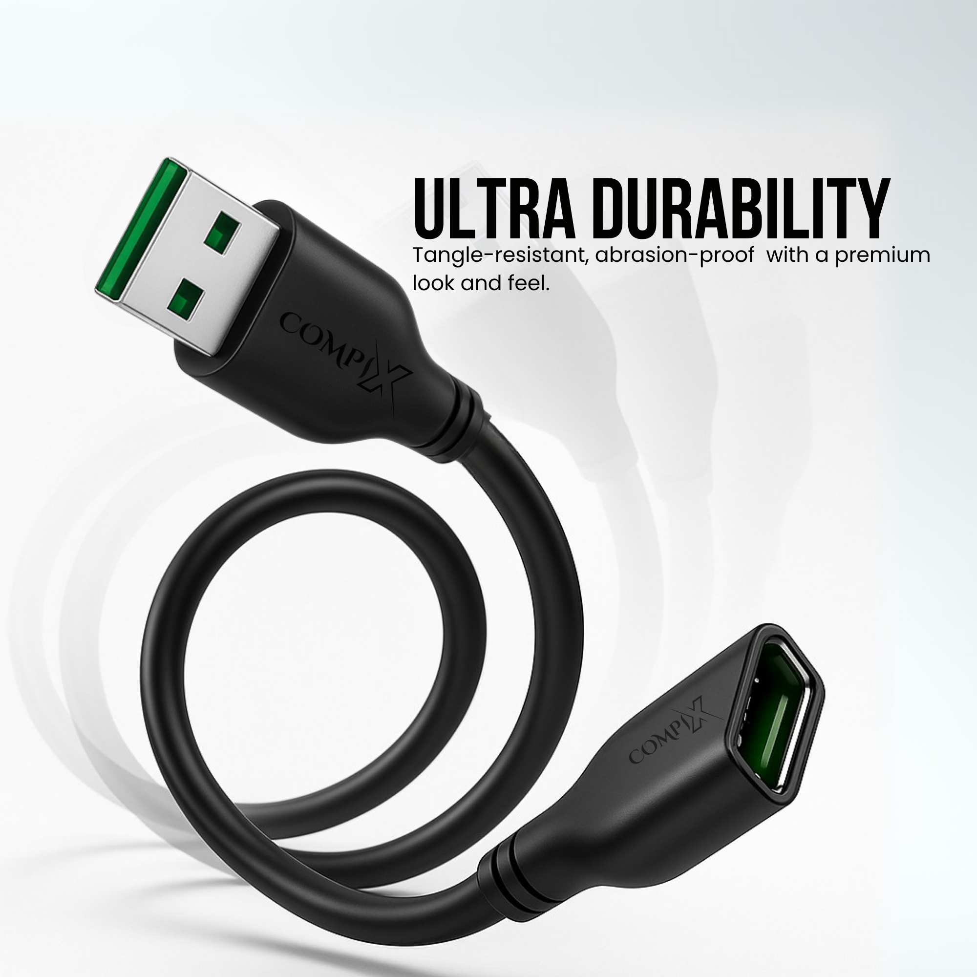 COMPIX USB 2.0 Extension Cable A Male to Female 480Mbps High-Speed Shielded Gold-Plated USB Extender for PC, Laptop, Gaming & Peripherals (Multiple Lengths) - Image 5